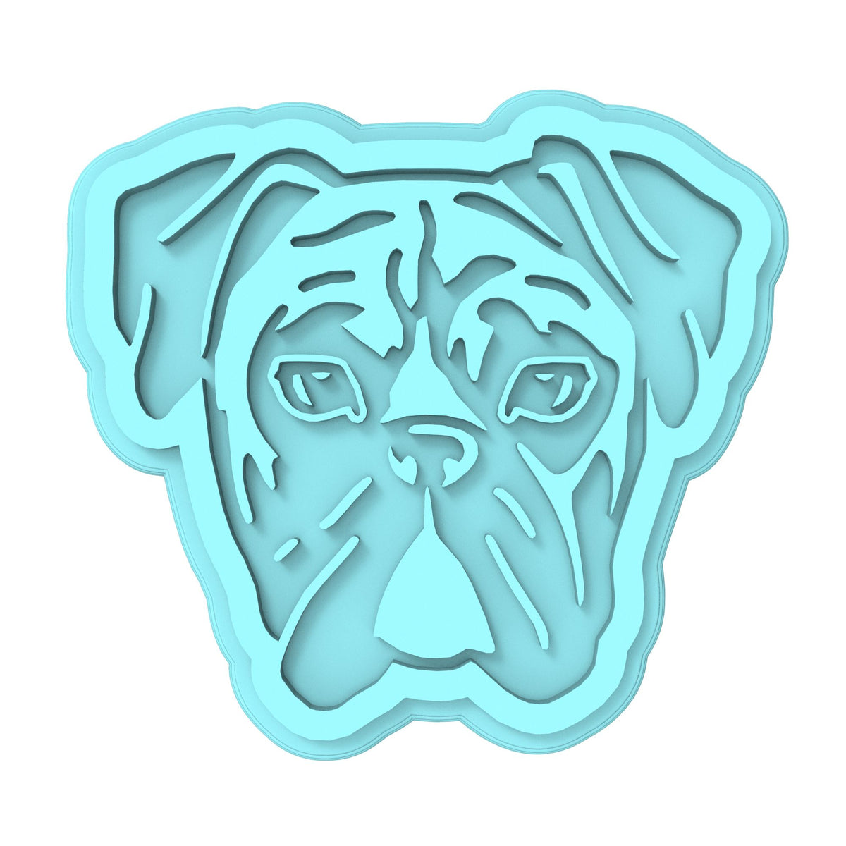 Boxer Cookie Cutter | Stamp | Stencil #1 Animals & Dinosaurs Cookie Cutter Lady MINI - 2 Inches (5cm) Stamp ONLY 