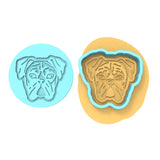 Boxer Cookie Cutter | Stamp | Stencil #1 Animals & Dinosaurs Cookie Cutter Lady MINI - 2 Inches (5cm) **BUNDLE** Cutter + Debosser 