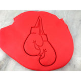 Boxing Gloves Hanging Cookie Cutter  Outline & Stamp