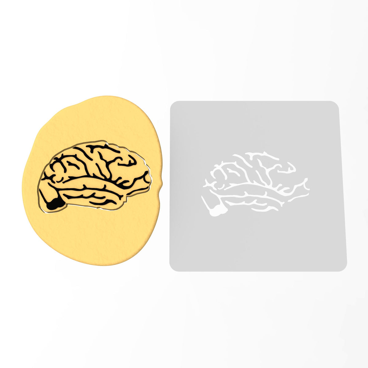 Brains Cookie Cutter | Stamp | Stencil #1