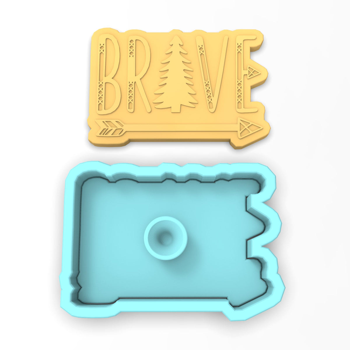 Brave Cookie Cutter | Stamp | Stencil #1