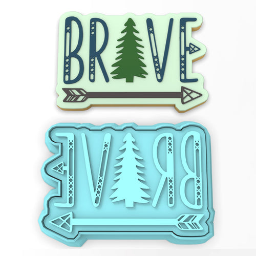 Brave Cookie Cutter | Stamp | Stencil #1
