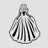 Bride in Dress Cookie Cutter | Stamp | Stencil #2