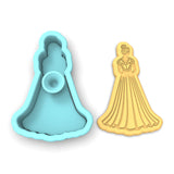 Bride in Dress Cookie Cutter | Stamp | Stencil #3