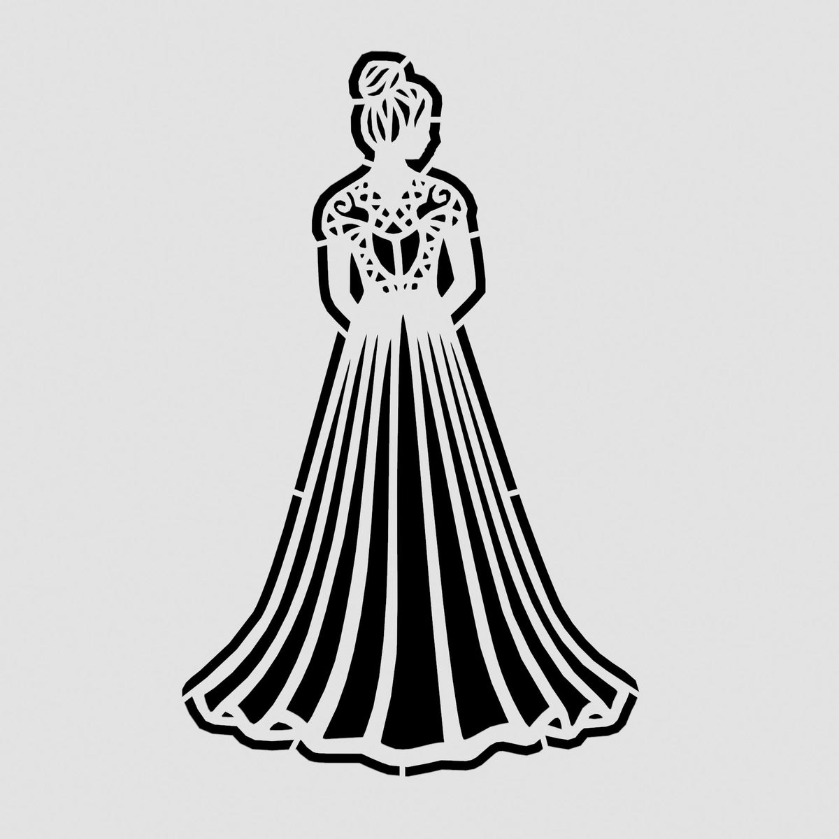 Bride in Dress Cookie Cutter | Stamp | Stencil #3