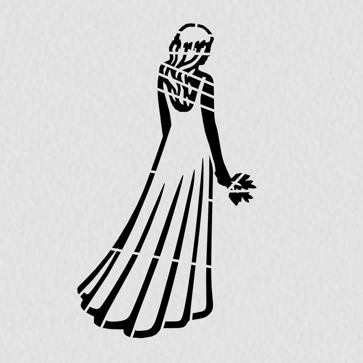 Bride in Dress Cookie Cutter | Stamp | Stencil #4