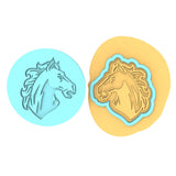 Bronco Cookie Cutter | Stamp | Stencil #1 Animals & Dinosaurs Cookie Cutter Lady MINI - 2 Inches (5cm) **BUNDLE** Cutter + Debosser 