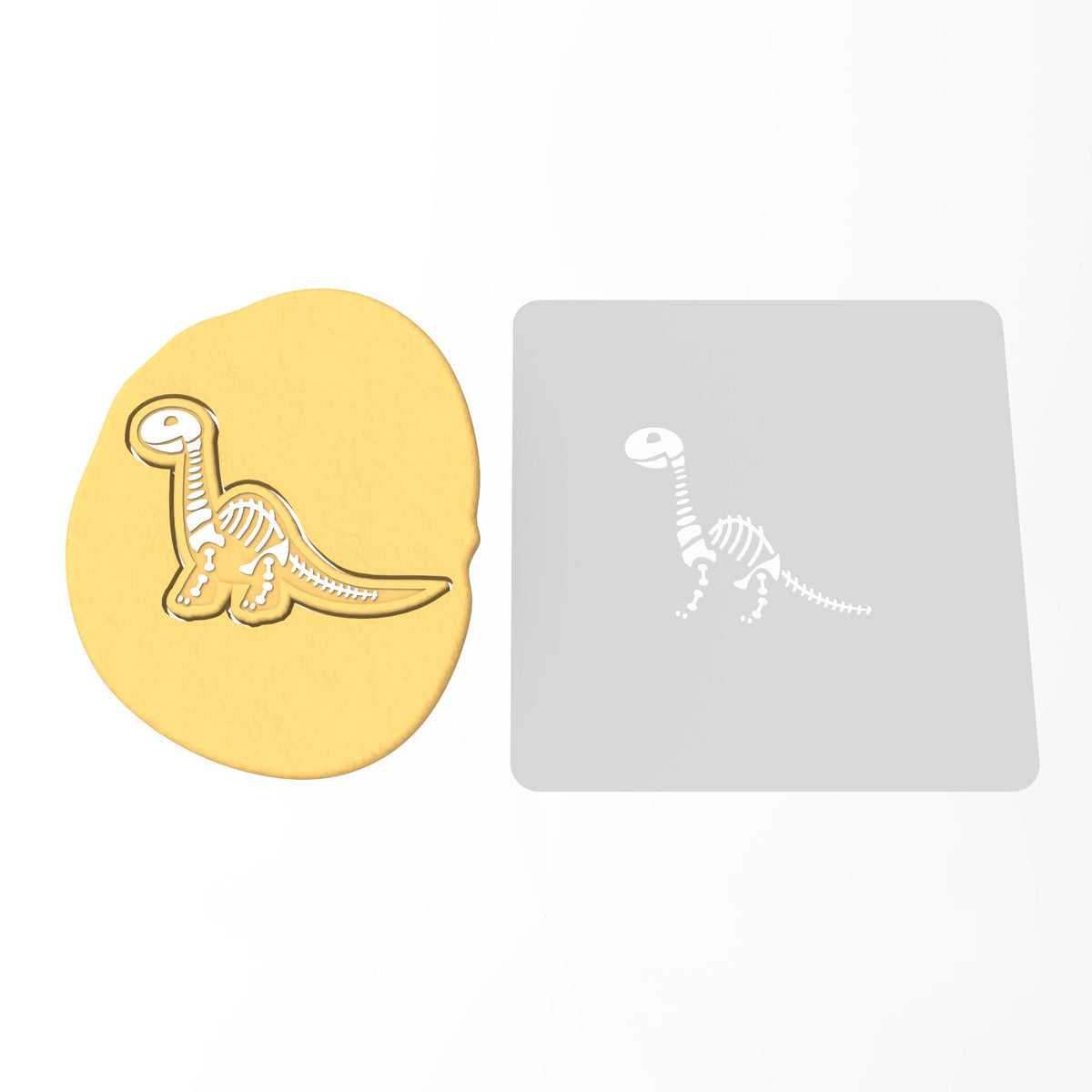 Brontosaurus Bones Cookie Cutter | Stamp | Stencil #1
