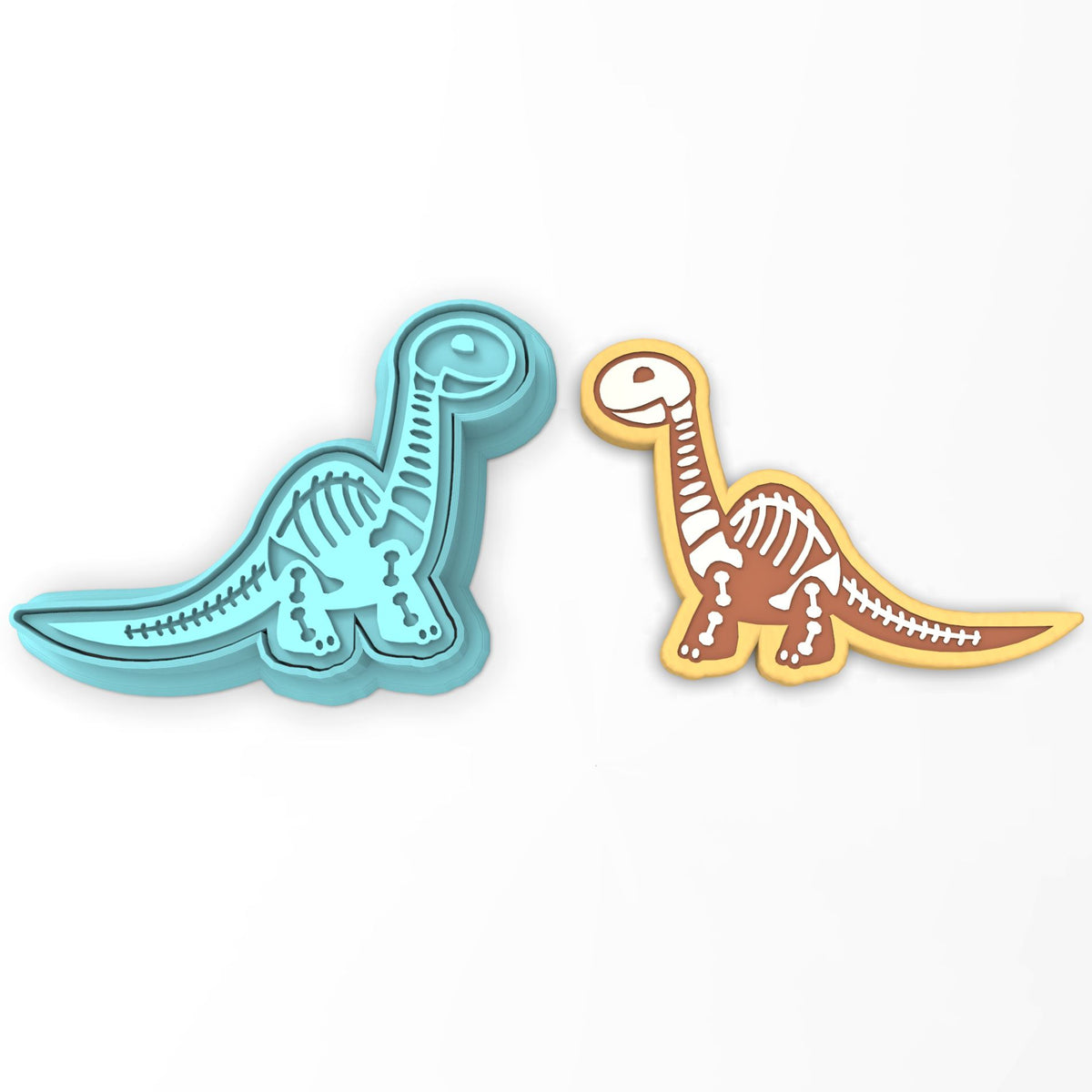 Brontosaurus Bones Cookie Cutter | Stamp | Stencil #1
