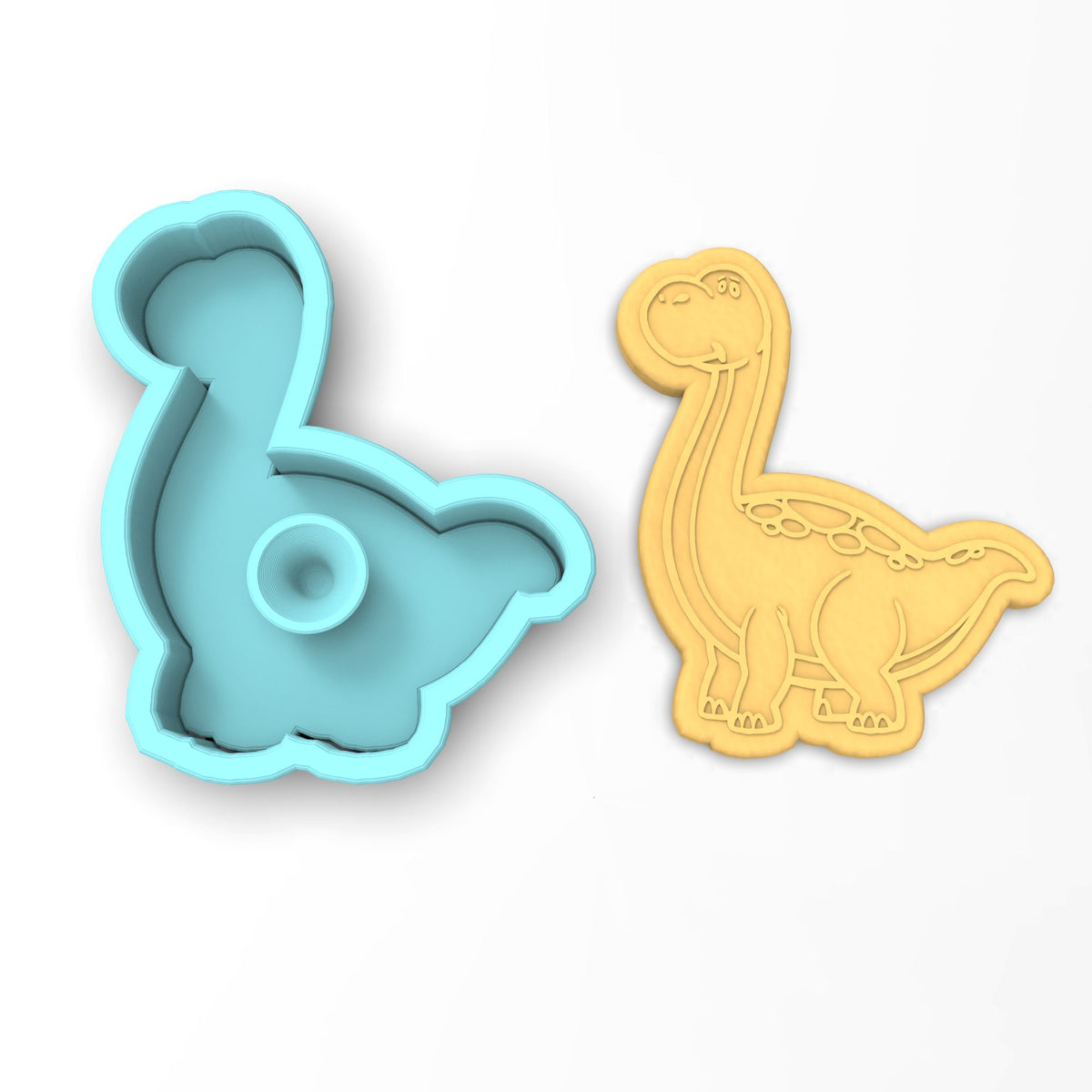 Brontosaurus Dinosaur Cookie Cutter | Stamp | Stencil #1