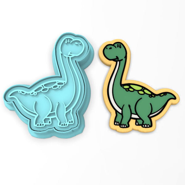 Brontosaurus Dinosaur Cookie Cutter | Stamp | Stencil #1