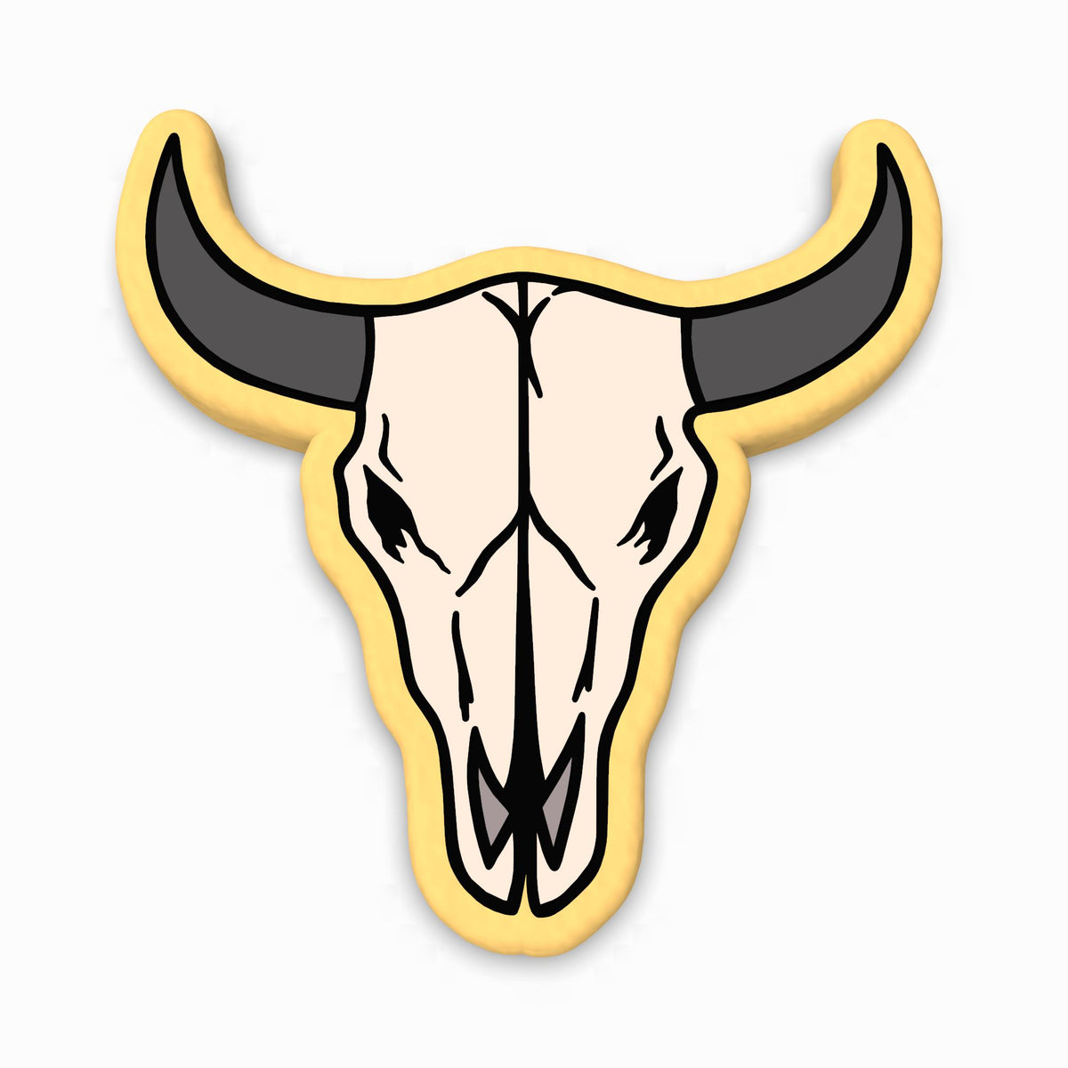 Bull Skull Cookie Cutter | Stamp | Stencil #1