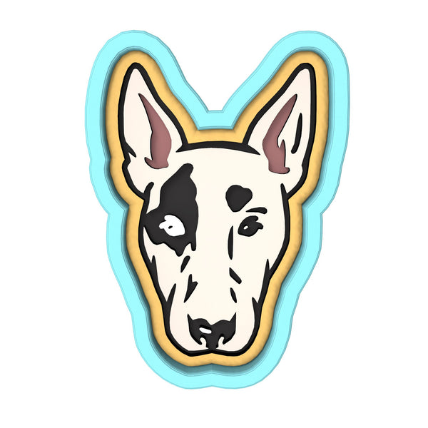 Bull Terrier Cookie Cutter | Stamp | Stencil #1 Animals & Dinosaurs Cookie Cutter Lady 