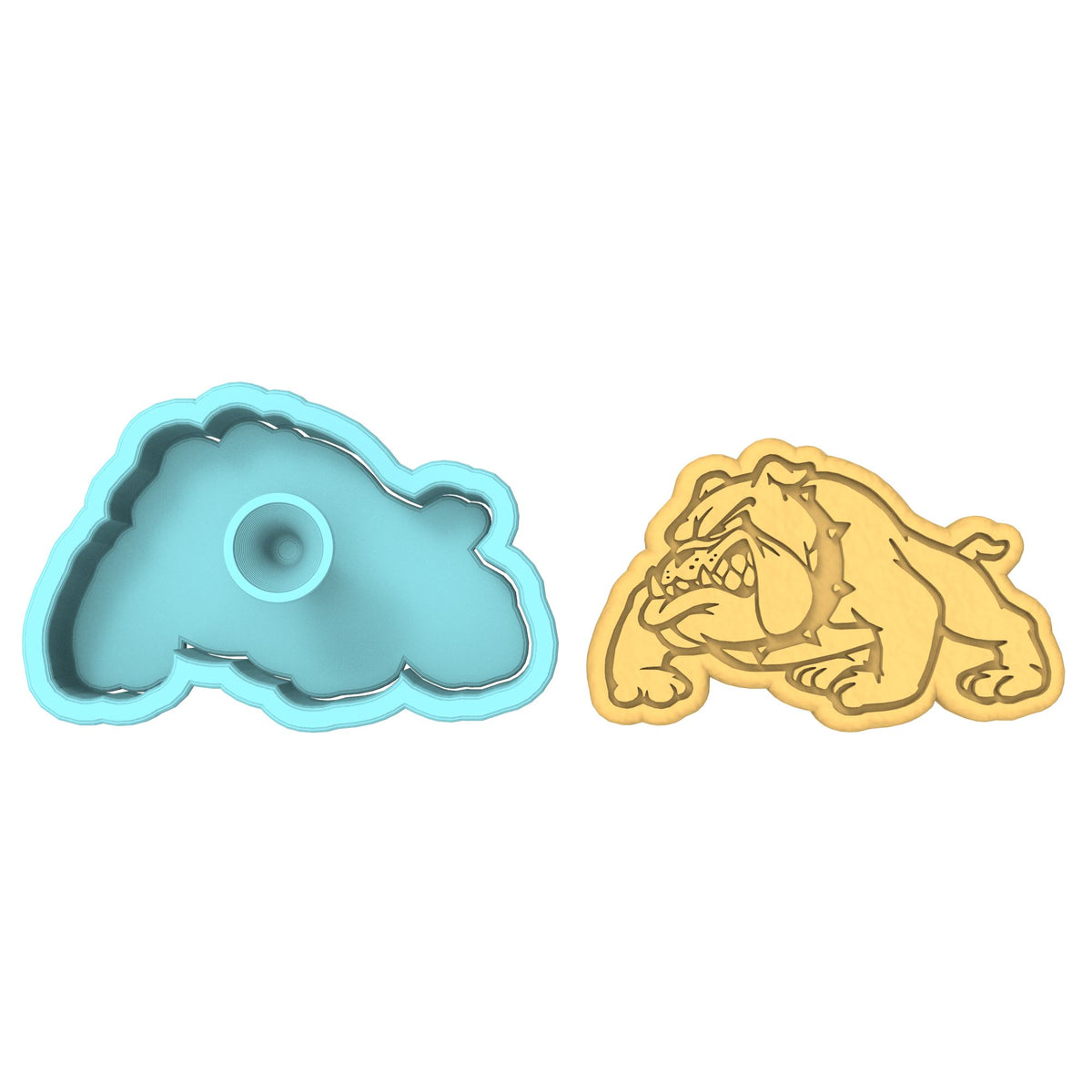 Bulldog Body Cookie Cutter | Stamp | Stencil #1 Animals & Dinosaurs Cookie Cutter Lady 