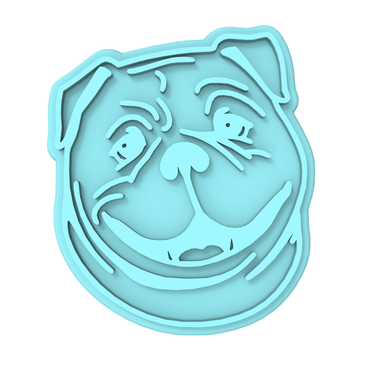 Bulldog Dog Breed Cookie Cutter | Stamp | Stencil #1 Animals & Dinosaurs Cookie Cutter Lady MINI - 2 Inches (5cm) Stamp ONLY 
