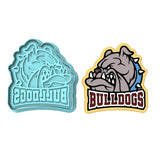 Bulldog Face Words Cookie Cutter | Stamp | Stencil #1 Animals & Dinosaurs Cookie Cutter Lady MINI - 2 Inches (5cm) **BUNDLE** Cutter + Stamp 