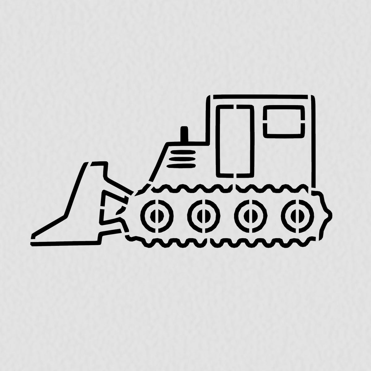 Bulldozer Cookie Cutter | Stamp | Stencil #2