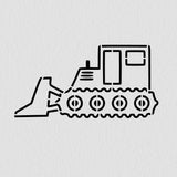 Bulldozer Cookie Cutter | Stamp | Stencil #2