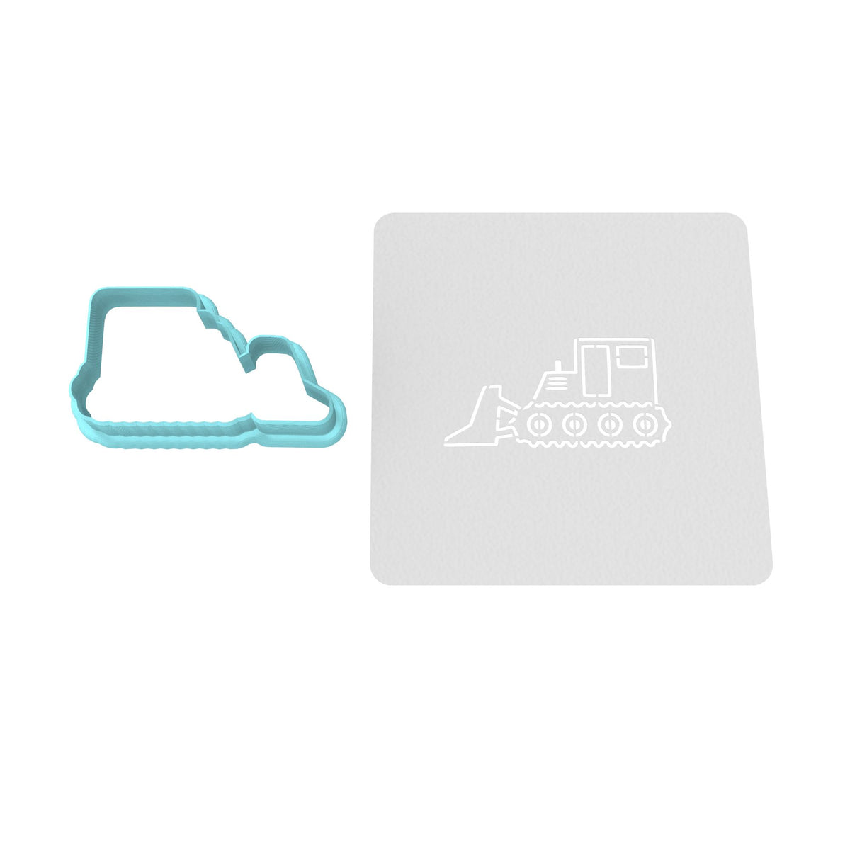 Bulldozer Cookie Cutter | Stamp | Stencil #2