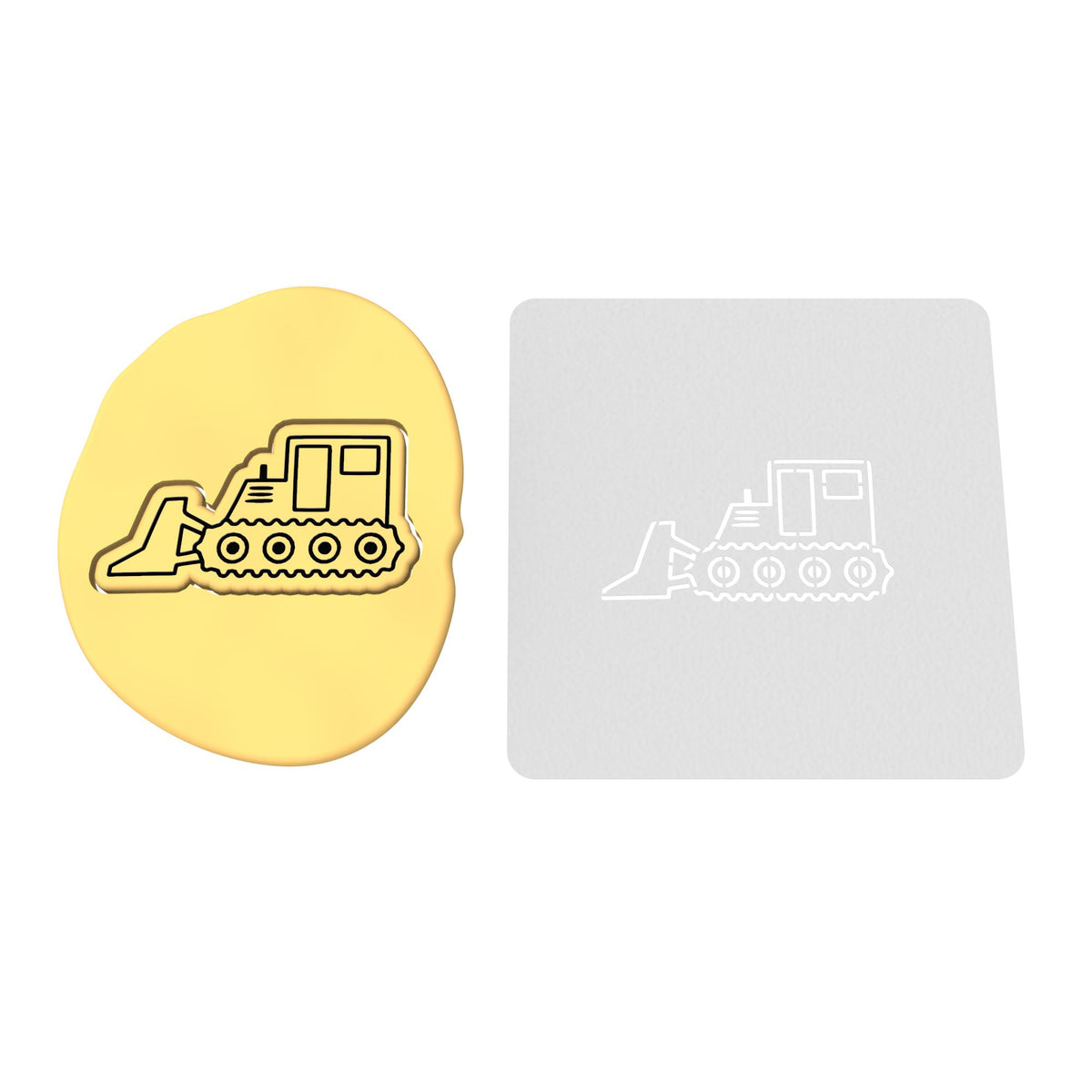 Bulldozer Cookie Cutter | Stamp | Stencil #2