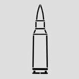 Bullet Cookie Cutter | Stamp | Stencil #1 Boys/ Army / Outdoorsman Cookie Cutter Lady 2 Inch Small Cupcake Stencil Only No