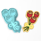 Bundle of Roses Cookie Cutter | Stamp | Stencil #1