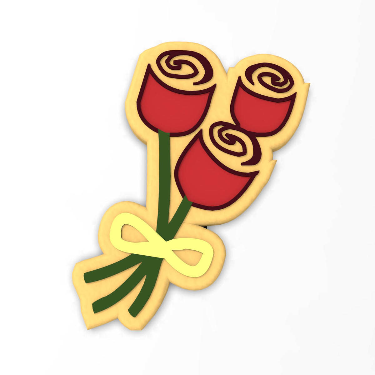 Bundle of Roses Cookie Cutter | Stamp | Stencil #1