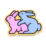 Bunnies Humping Cookie Cutter | Stamp | Stencil #1
