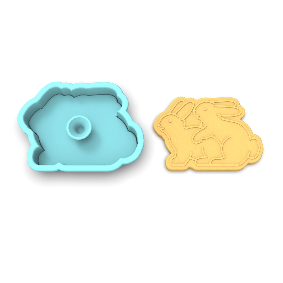 Bunnies Humping Cookie Cutter | Stamp | Stencil #1
