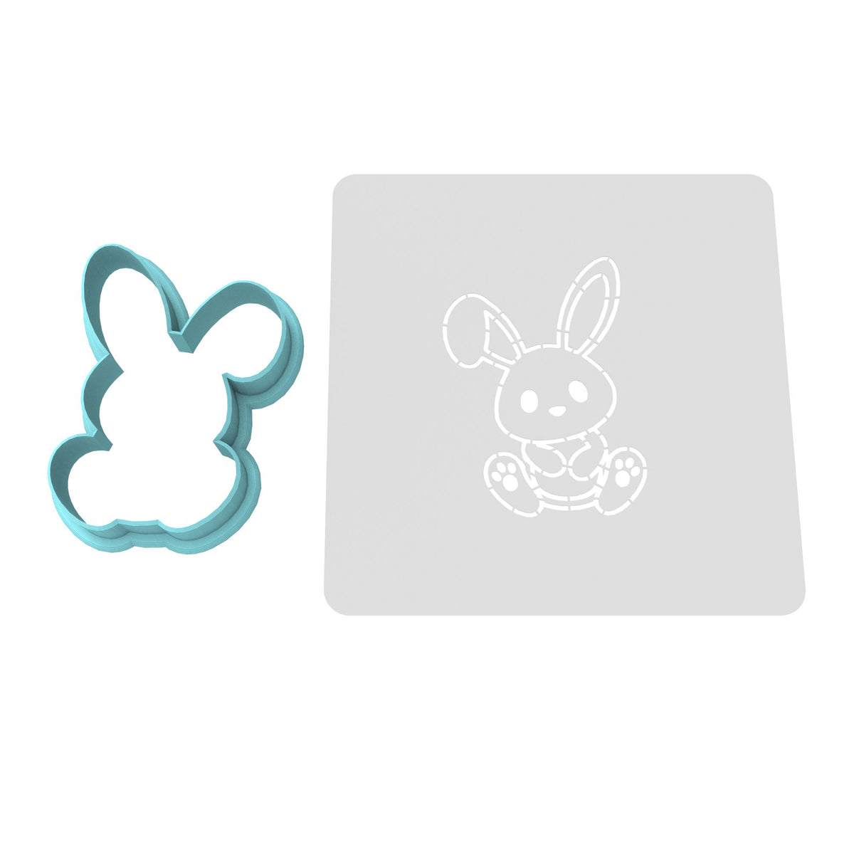 Bunny Body Cookie Cutter | Stamp | Stencil #1
