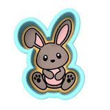Bunny Body Cookie Cutter | Stamp | Stencil #1