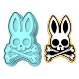 Bunny Bones Criss Cross Cookie Cutter | Stamp | Stencil #1 Animals & Dinosaurs Cookie Cutter Lady MINI - 2 Inches (5cm) **BUNDLE** Cutter + Stamp 