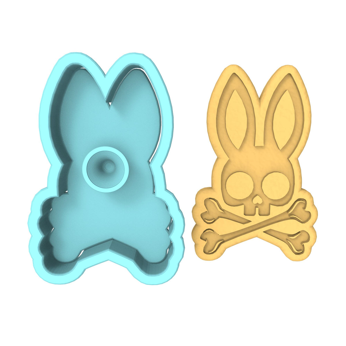 Bunny Bones Criss Cross Cookie Cutter | Stamp | Stencil #1 Animals & Dinosaurs Cookie Cutter Lady 