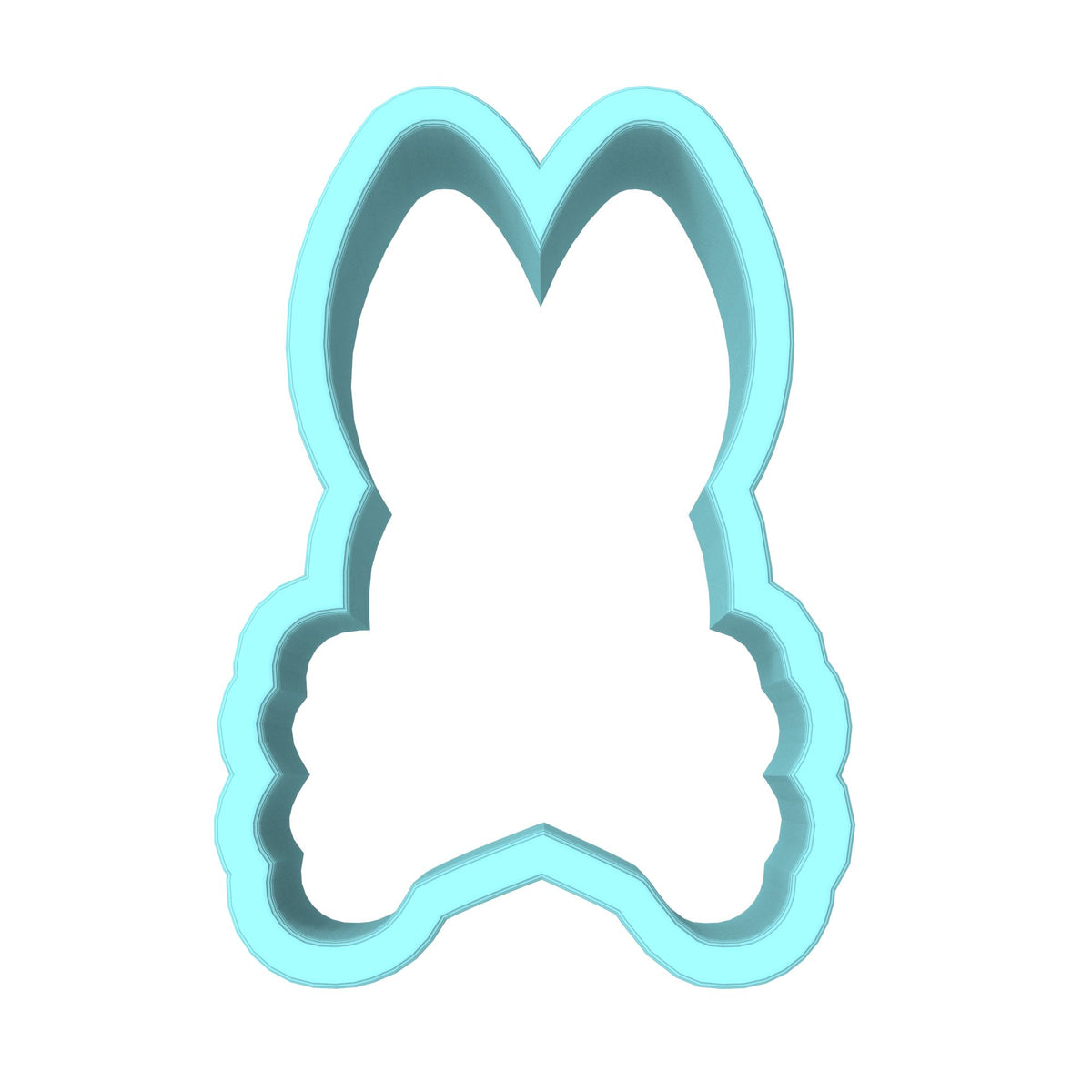 Bunny Bones Criss Cross Cookie Cutter | Stamp | Stencil #1 Animals & Dinosaurs Cookie Cutter Lady MINI - 2 Inches (5cm) Cookie Cutter ONLY (Outline) 