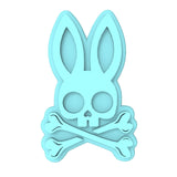 Bunny Bones Criss Cross Cookie Cutter | Stamp | Stencil #1 Animals & Dinosaurs Cookie Cutter Lady MINI - 2 Inches (5cm) Stamp ONLY 