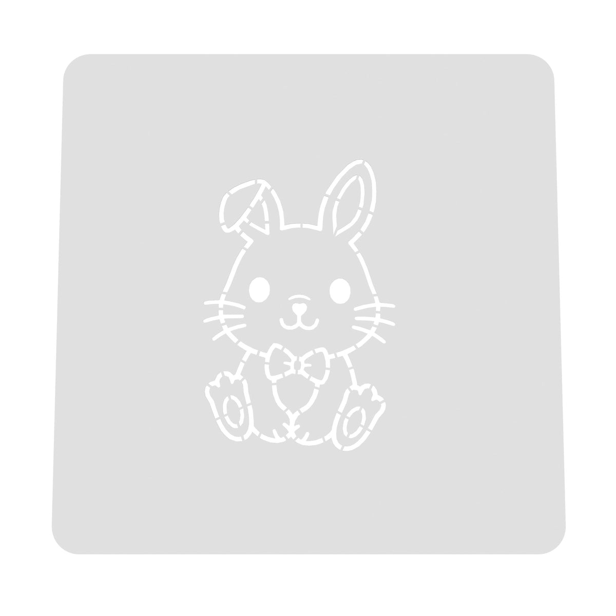 Bunny Boy Cookie Cutter | Stamp | Stencil #2 Animals & Dinosaurs Cookie Cutter Lady MINI - 2 Inches (5cm) Stencil ONLY 