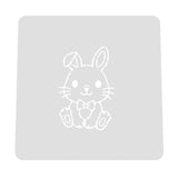 Bunny Boy Cookie Cutter | Stamp | Stencil #2 Animals & Dinosaurs Cookie Cutter Lady MINI - 2 Inches (5cm) Stencil ONLY 