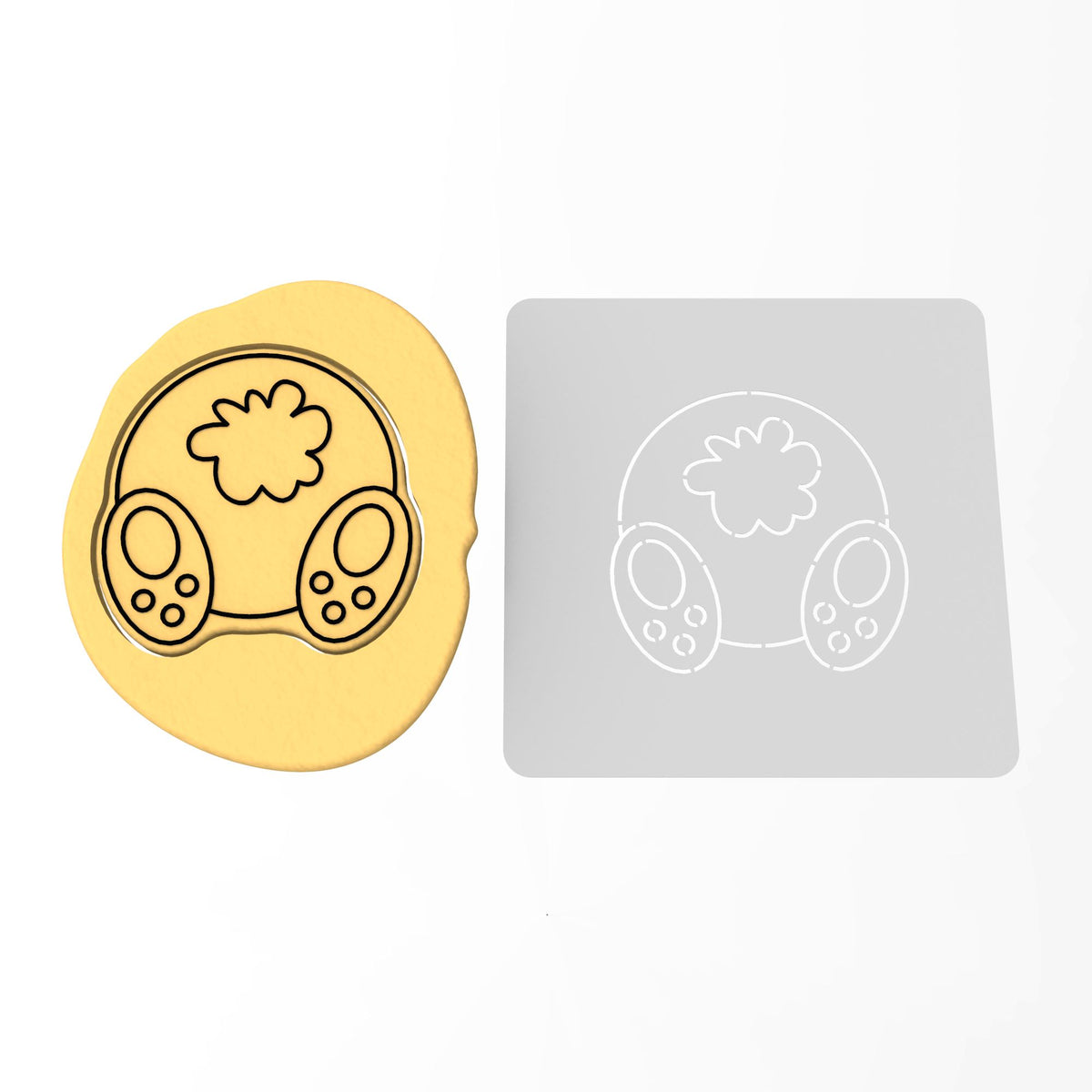 Bunny Butt Cookie Cutter | Stamp | Stencil #1