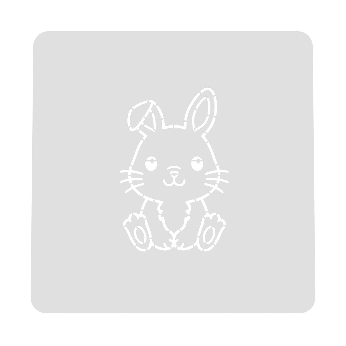 Bunny Cookie Cutter | Stamp | Stencil #B Animals & Dinosaurs Cookie Cutter Lady MINI - 2 Inches (5cm) Stencil ONLY 