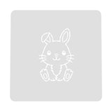 Bunny Cookie Cutter | Stamp | Stencil #B Animals & Dinosaurs Cookie Cutter Lady MINI - 2 Inches (5cm) Stencil ONLY 