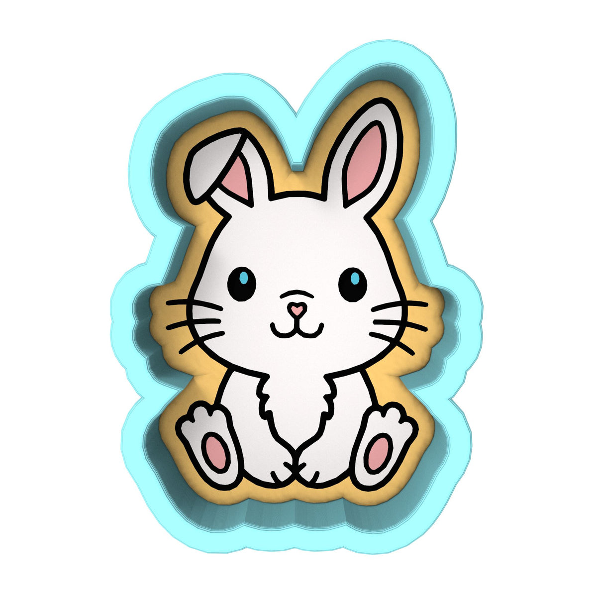 Bunny Cookie Cutter | Stamp | Stencil #B Animals & Dinosaurs Cookie Cutter Lady 
