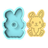 Bunny Cookie Cutter | Stamp | Stencil #B Animals & Dinosaurs Cookie Cutter Lady 