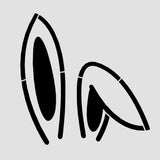 Bunny Ears Cookie Cutter | Stamp | Stencil #1