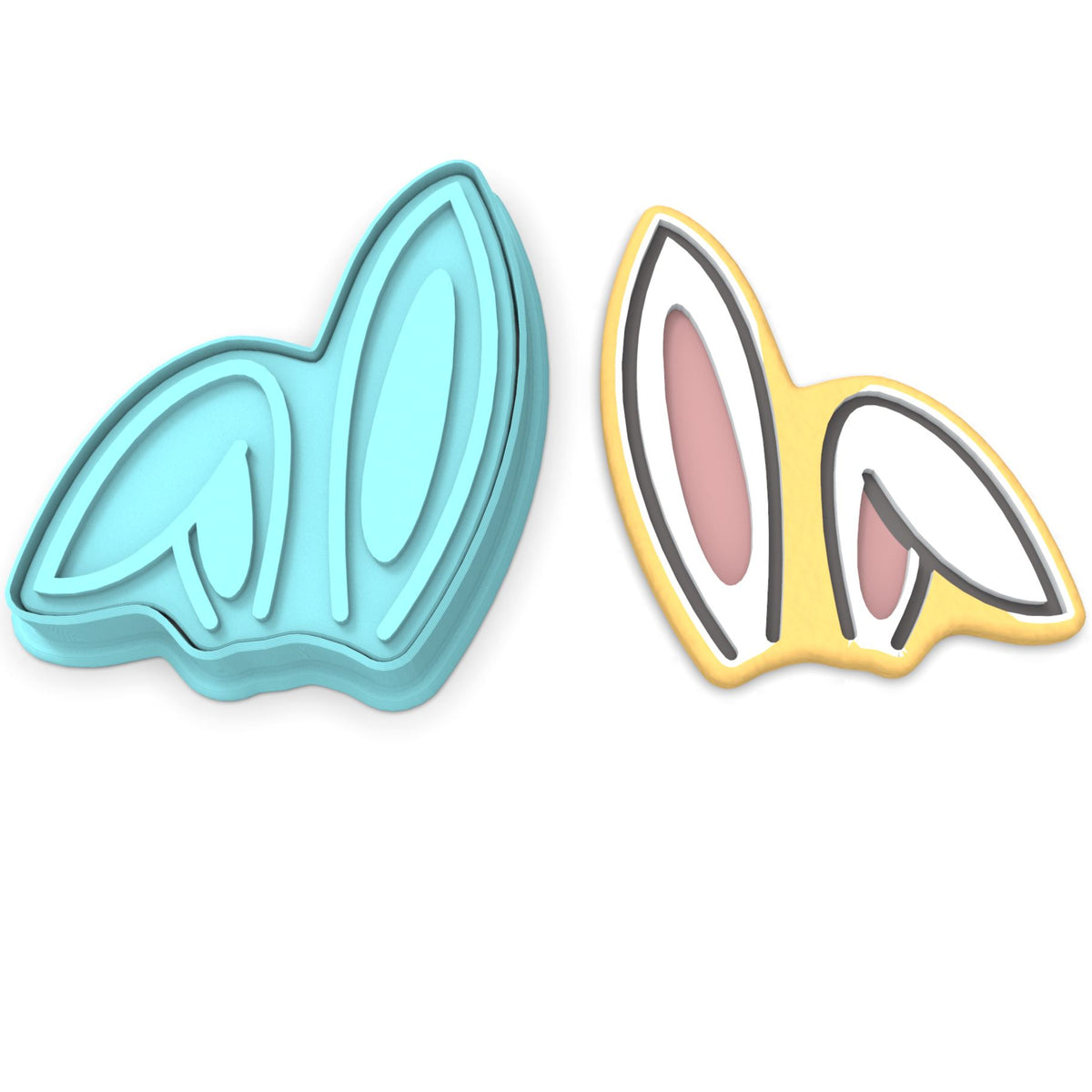Bunny Ears Cookie Cutter | Stamp | Stencil #1