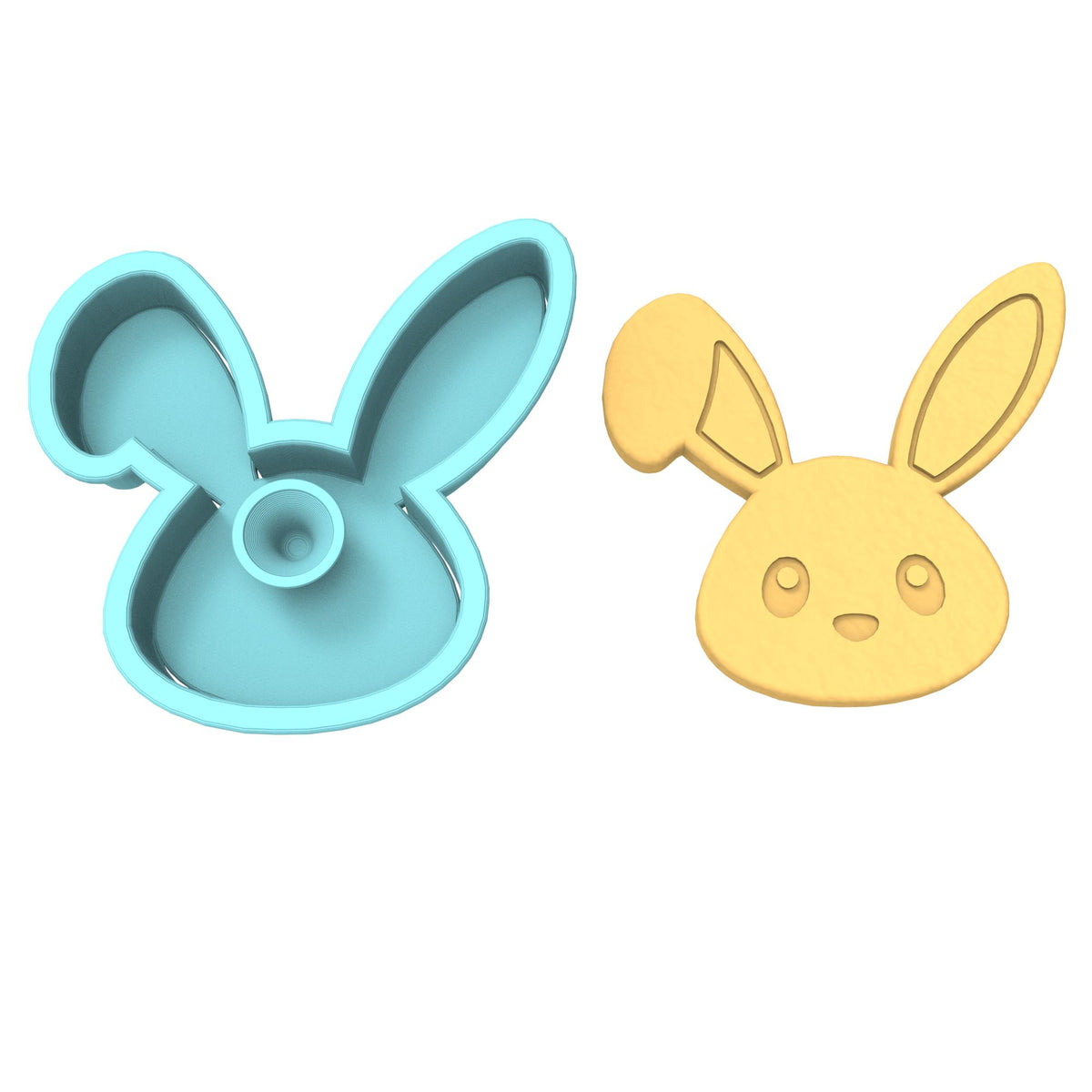 Bunny Face Cookie Cutter | Stamp | Stencil #1