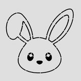 Bunny Face Cookie Cutter | Stamp | Stencil #1