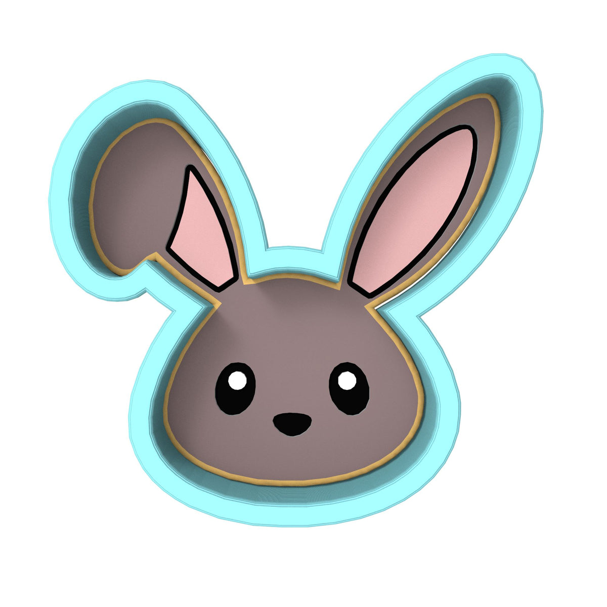 Bunny Face Cookie Cutter | Stamp | Stencil #1