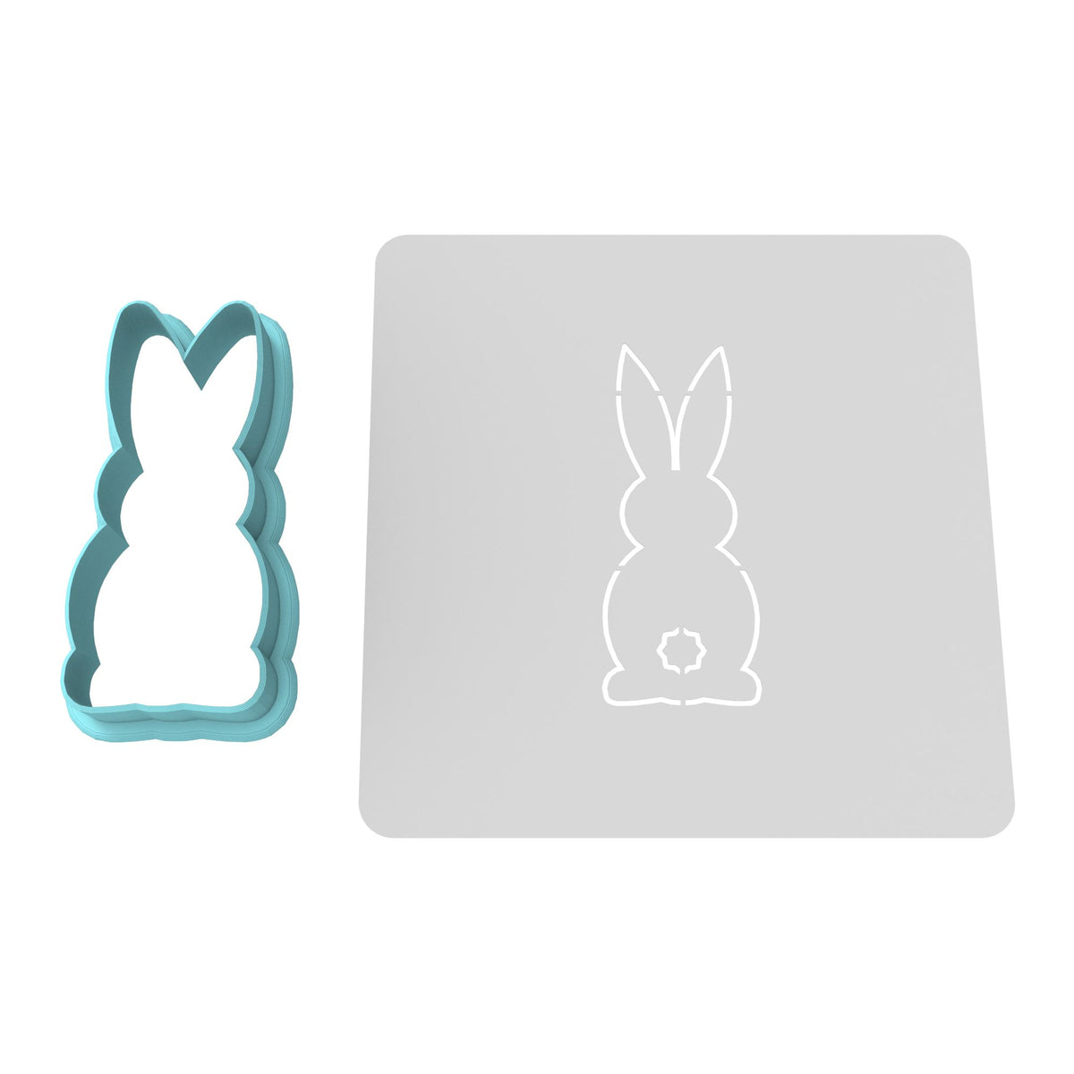 Bunny Facing Forward Cookie Cutter | Stamp | Stencil #2