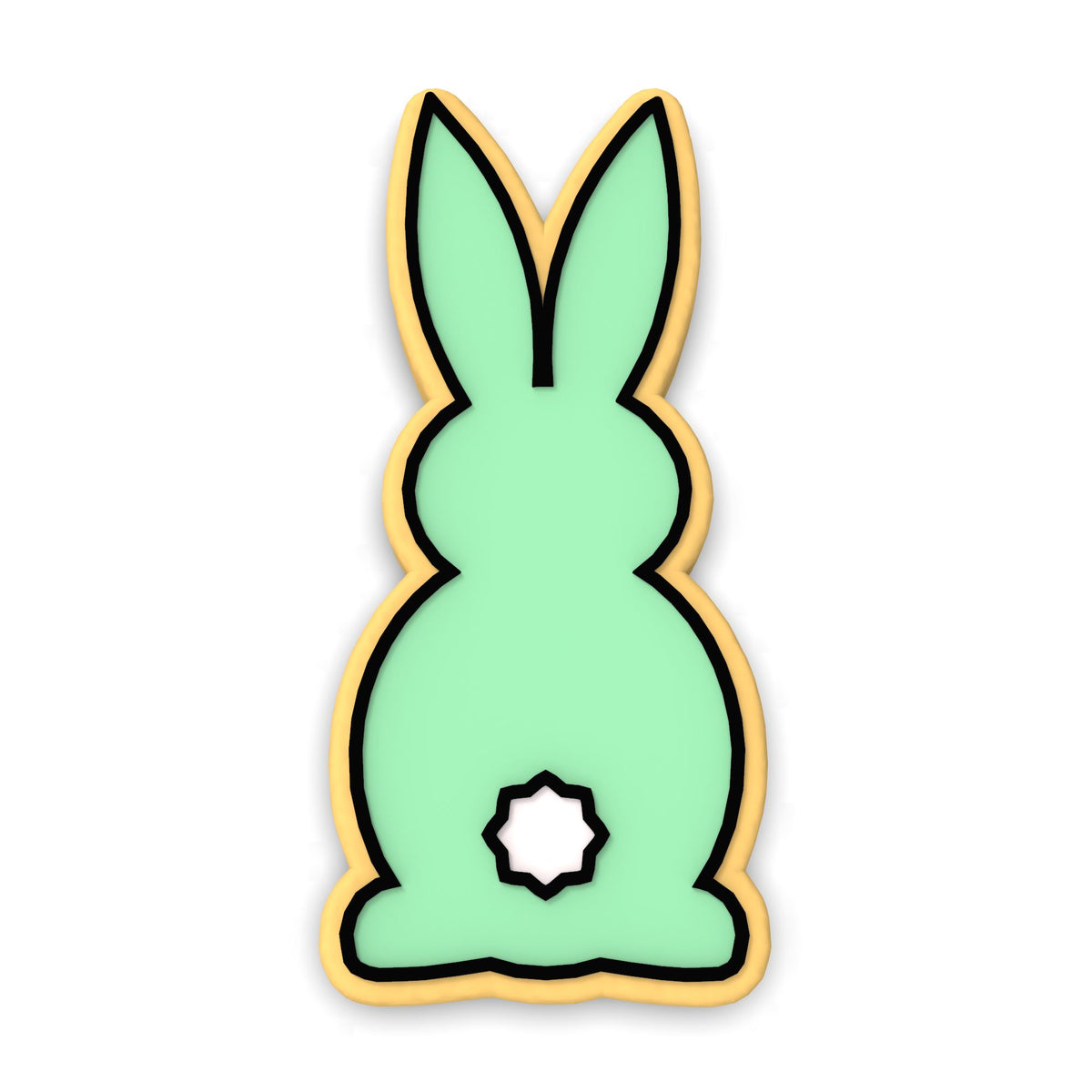 Bunny Facing Forward Cookie Cutter | Stamp | Stencil #2