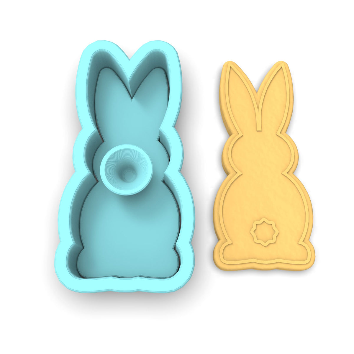 Bunny Facing Forward Cookie Cutter | Stamp | Stencil #2